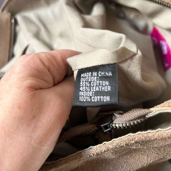 Vintage NWOT Fornarina Canvas and Suede Tote Bag with Zip Closure - Picture 6 of 8